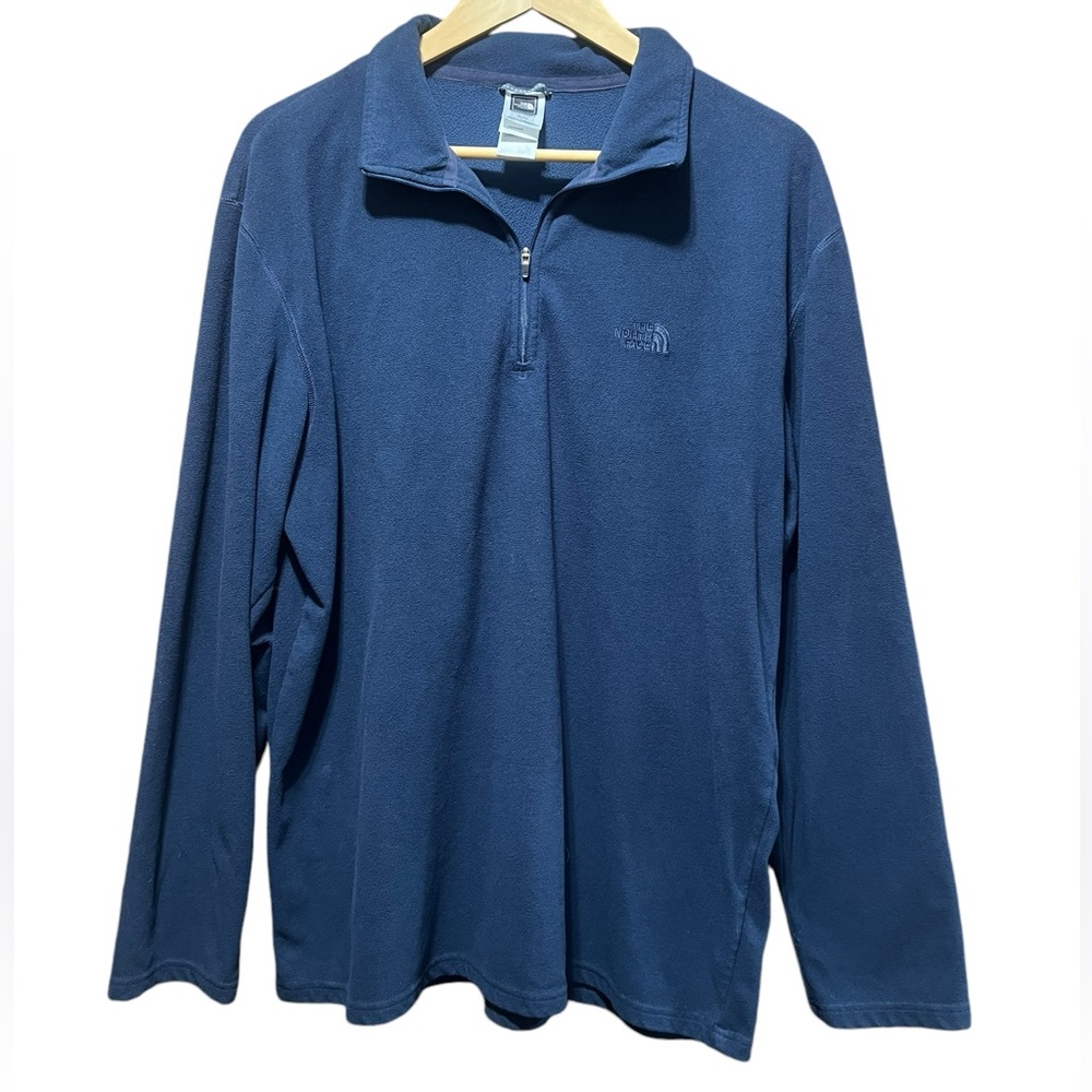 The North Face Navy Blue Men's Quarter Zip Pullover Long Sleeve Size XL